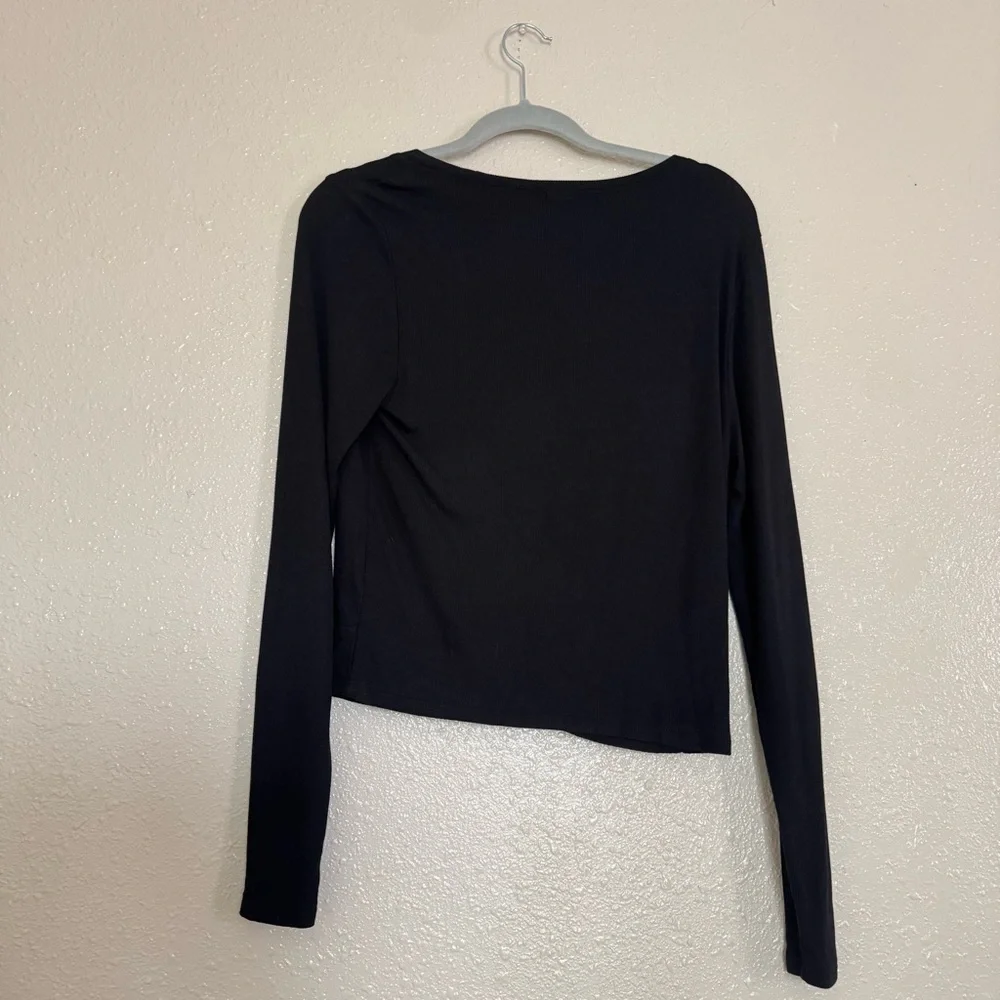 Marine Layer Lexi Rib Twist Front Long Sleeve Top - Picture 3 of 6